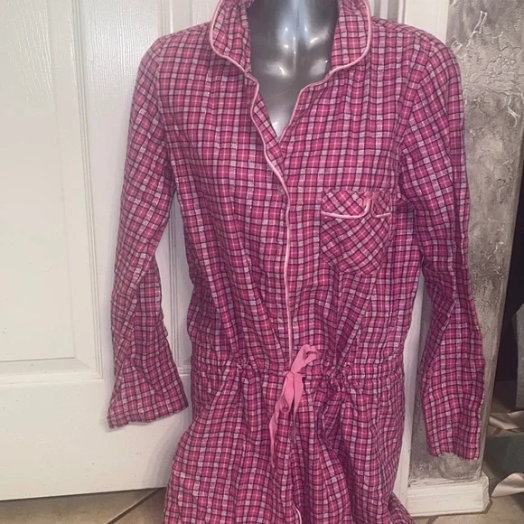 Victoria’s Secret Pink Plaid Night Sleep Shirt - Picture 2 of 9